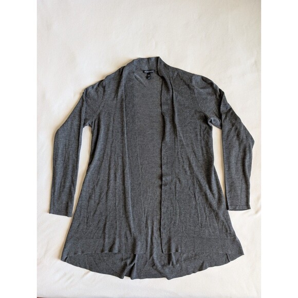 Eileen Fisher Long Open Front Merino Wool Blend Cardigan Sweater Women’s S - Picture 1 of 7